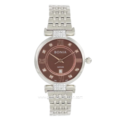 BONIA BNB10356-2343 Silver Dial Brown Stainless Steel Strap