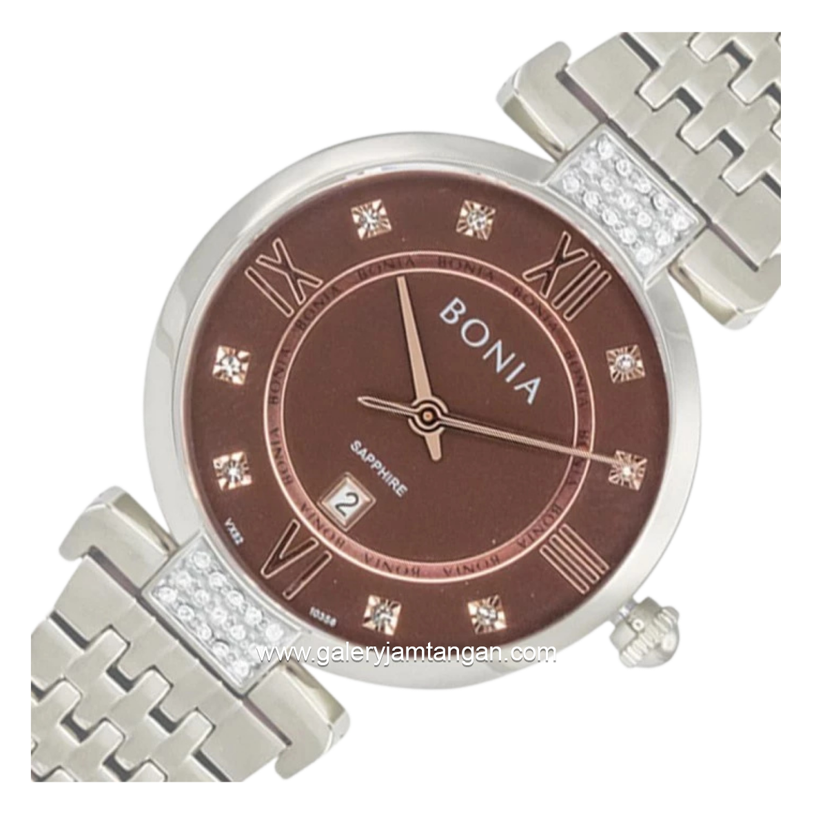 BONIA BNB10356-2343 Silver Dial Brown Stainless Steel Strap