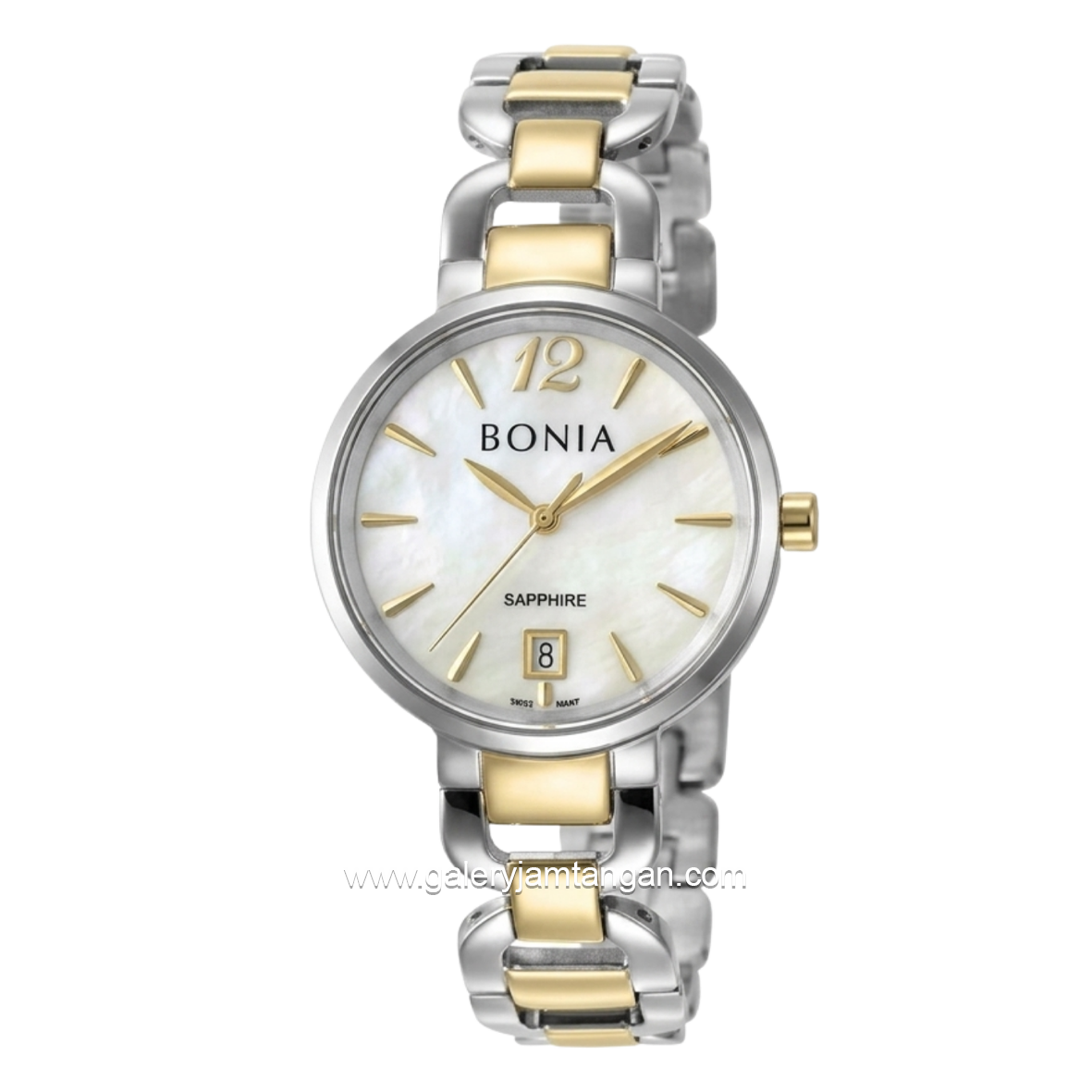 BONIA BNB10357-2155 Silver Dial White Stainless Steel Strap