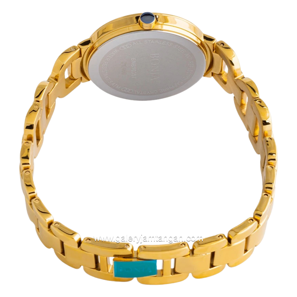 BONIA BNB10357-2255 Gold Dial White Stainless Steel Strap