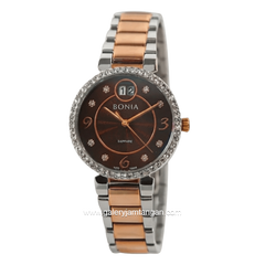 BONIA BNB10368-2647S Silver Combi Rosegold Dial Brown Stainless Steel Strap
