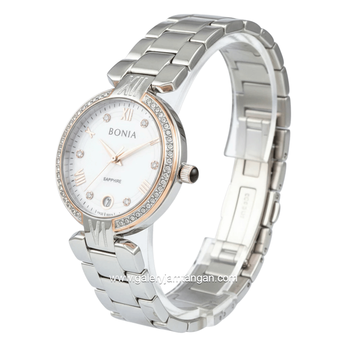 BONIA BNB10376-2353S Silver Dial White Stainless Steel Strap