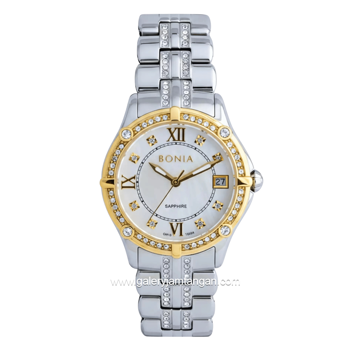BONIA BNB10394-2323S Silver Dial White Stainless Steel Strap