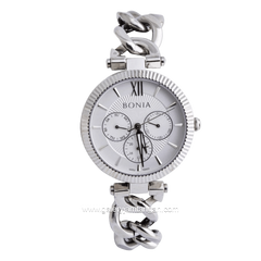 BONIA BNB10431-2313 Silver Dial White Stainless Steel Strap