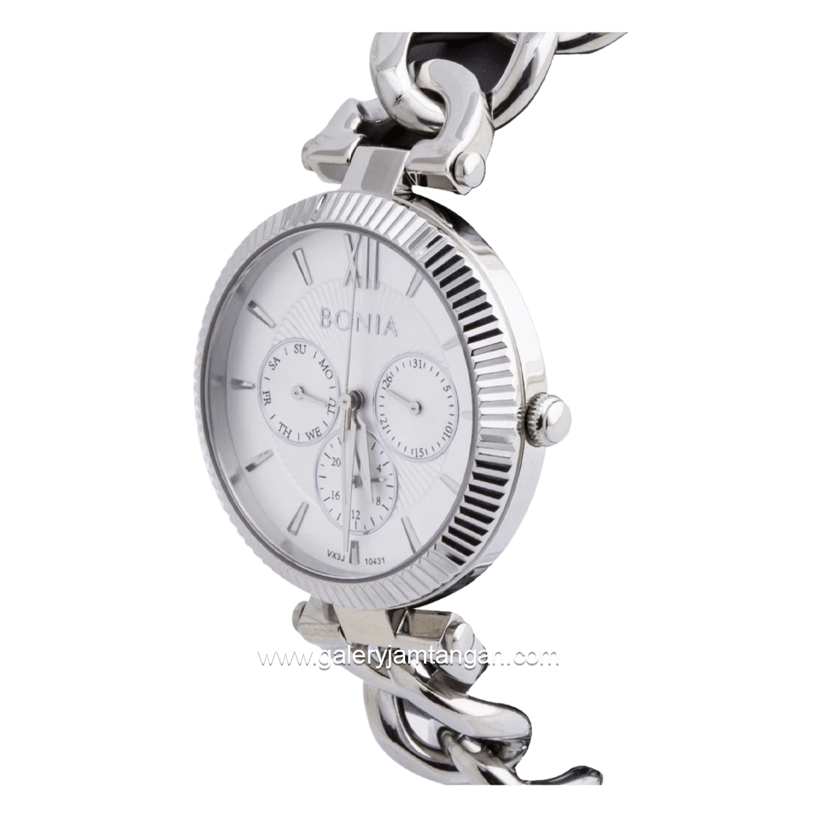 BONIA BNB10431-2313 Silver Dial White Stainless Steel Strap