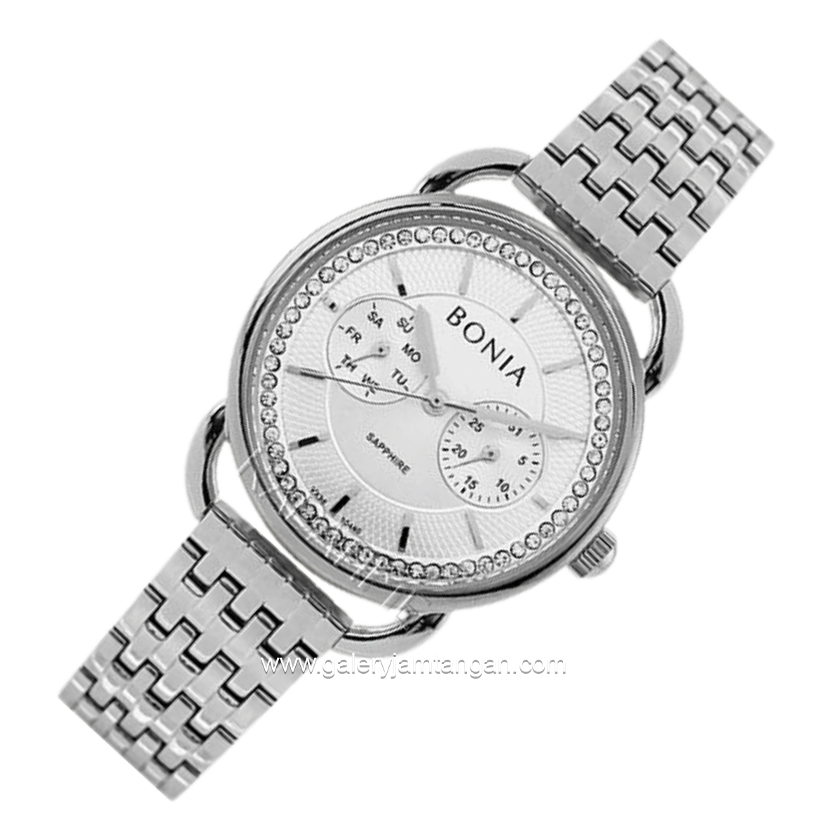 BONIA  BNB10440-2312 Silver Dial White Stainless Steel Strap