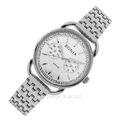 BONIA  BNB10440-2312 Silver Dial White Stainless Steel Strap