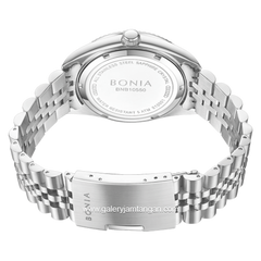 BONIA NOBLE BNB10550-5382 Silver Dial Navy Stainless Steel Strap