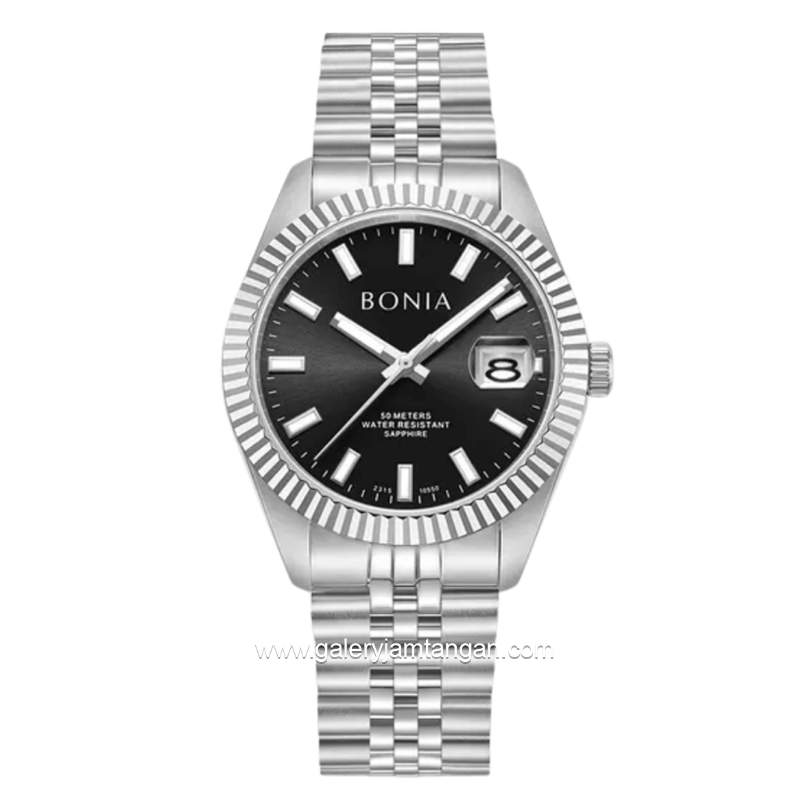 BONIA NOBLE BNB10550-5332 Silver Dial Black Stainless Steel Strap