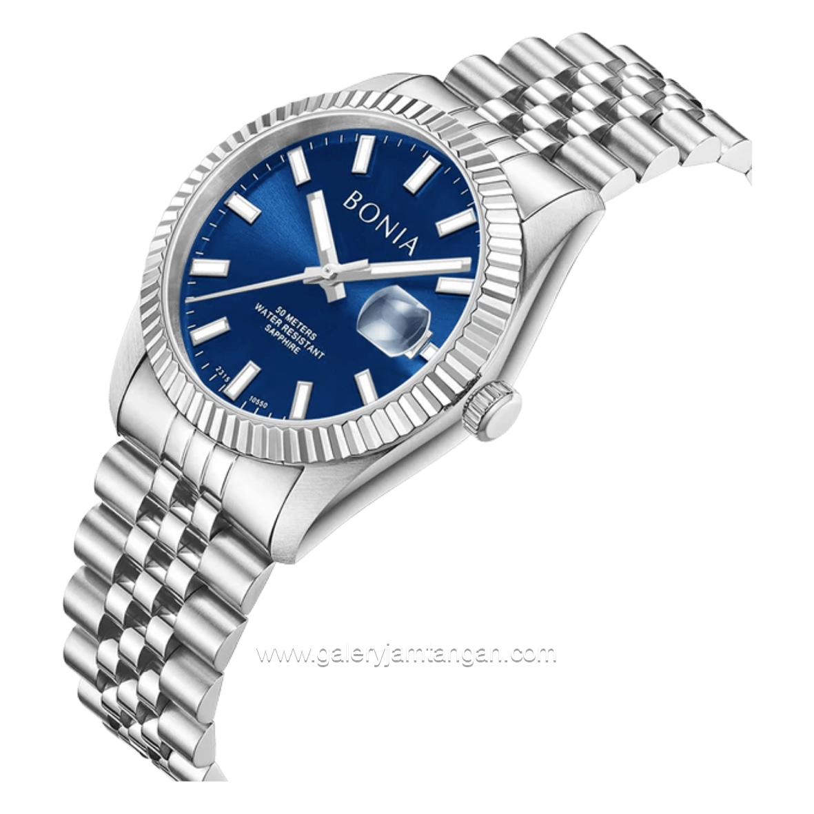 BONIA NOBLE BNB10550-5382 Silver Dial Navy Stainless Steel Strap