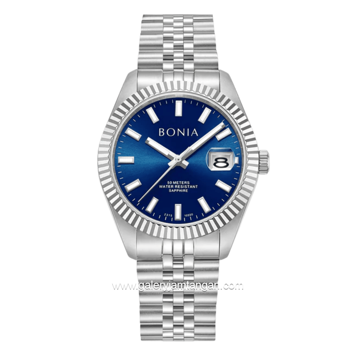 BONIA NOBLE BNB10550-5382 Silver Dial Navy Stainless Steel Strap