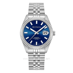 BONIA NOBLE BNB10550-5382 Silver Dial Navy Stainless Steel Strap