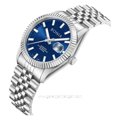 BONIA NOBLE BNB10550-5382 Silver Dial Navy Stainless Steel Strap