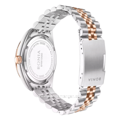 BONIA BNB10550-5642 Silver Rosegold Dial Brown Stainless Steel Strap