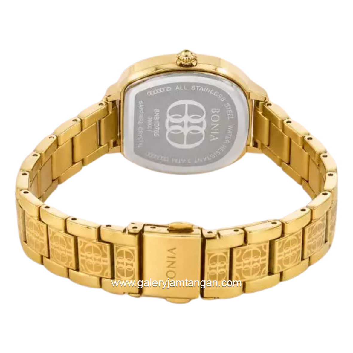 BONIA BNB10765-2217 Gold Dial Silver Stainless Steel Strap