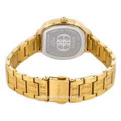 BONIA BNB10765-2217 Gold Dial Silver Stainless Steel Strap