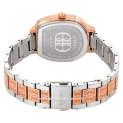 BONIA BNB10765-2667 Silver Combi Rosegold Dial Maroon Stainless Steel Strap