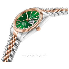 BONIA BNB10873-1692 Silver Rosegold Dial Green Stainless Steel