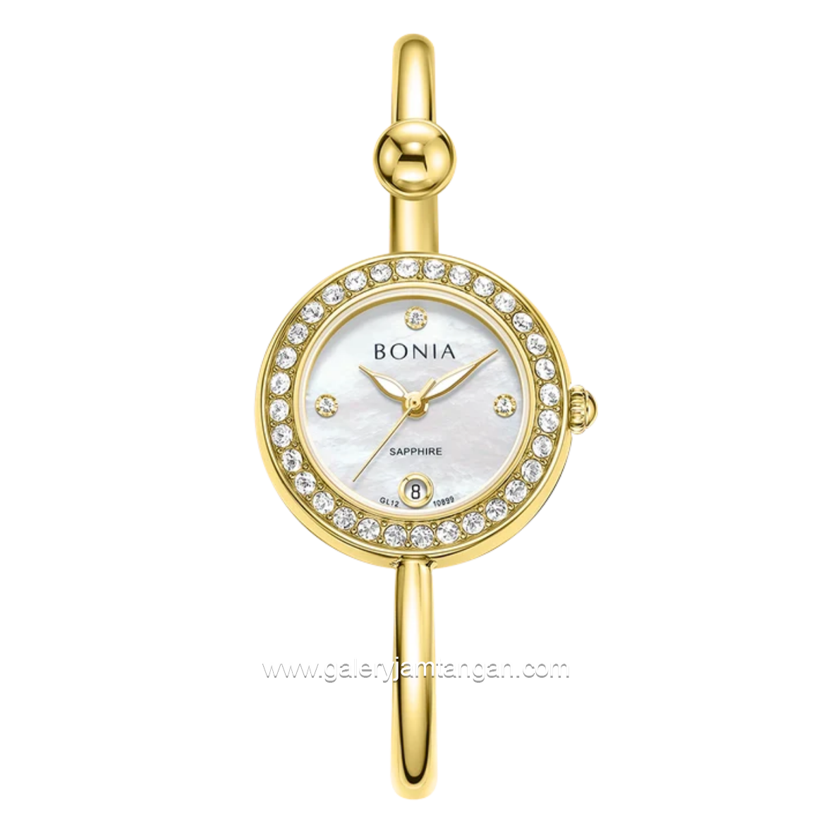 BONIA BNB10899-2257S Gold Dial White MOP Stainless Steel Strap