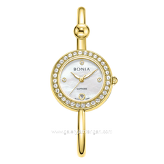 BONIA BNB10899-2257S Gold Dial White MOP Stainless Steel Strap