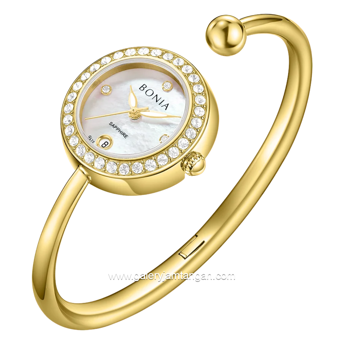 BONIA BNB10899-2257S Gold Dial White MOP Stainless Steel Strap