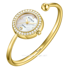 BONIA BNB10899-2257S Gold Dial White MOP Stainless Steel Strap