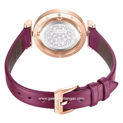 BONIA ELEGANCE BNB10926-2567S Wine Red Rosegold Leather Strap