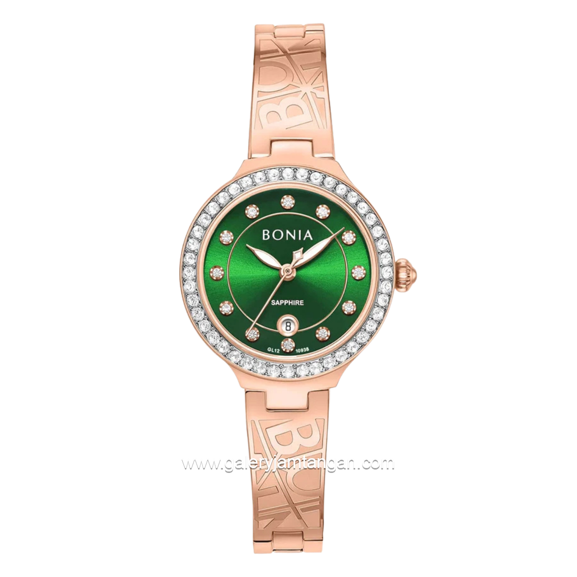 BONIA BNB10938-2597S Rosegold Dial Green Stainless Steel Strap