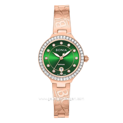 BONIA BNB10938-2597S Rosegold Dial Green Stainless Steel Strap