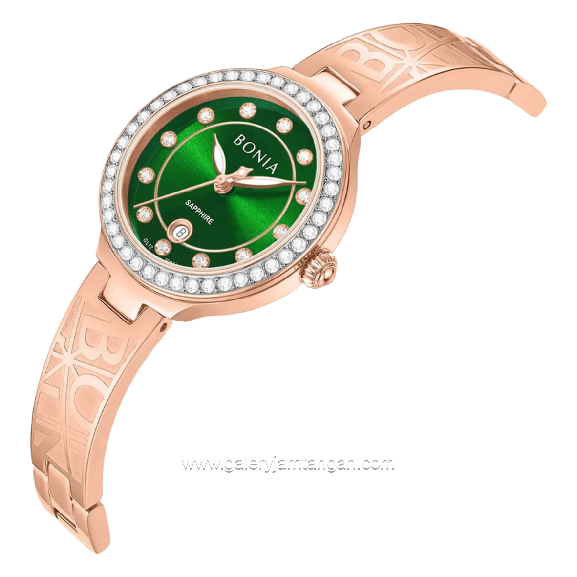 BONIA BNB10938-2597S Rosegold Dial Green Stainless Steel Strap