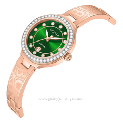BONIA BNB10938-2597S Rosegold Dial Green Stainless Steel Strap
