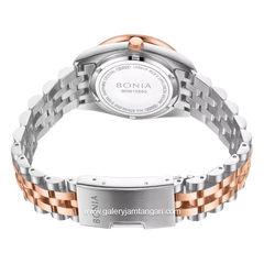 BONIA BNB10950-3647S Silver Rosegold Dial Brown Stainless Steel Strap