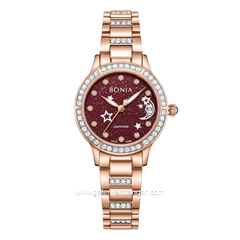 BONIA BNB10960-2567S Rosegold Dial Brown Stainless Steel Strap