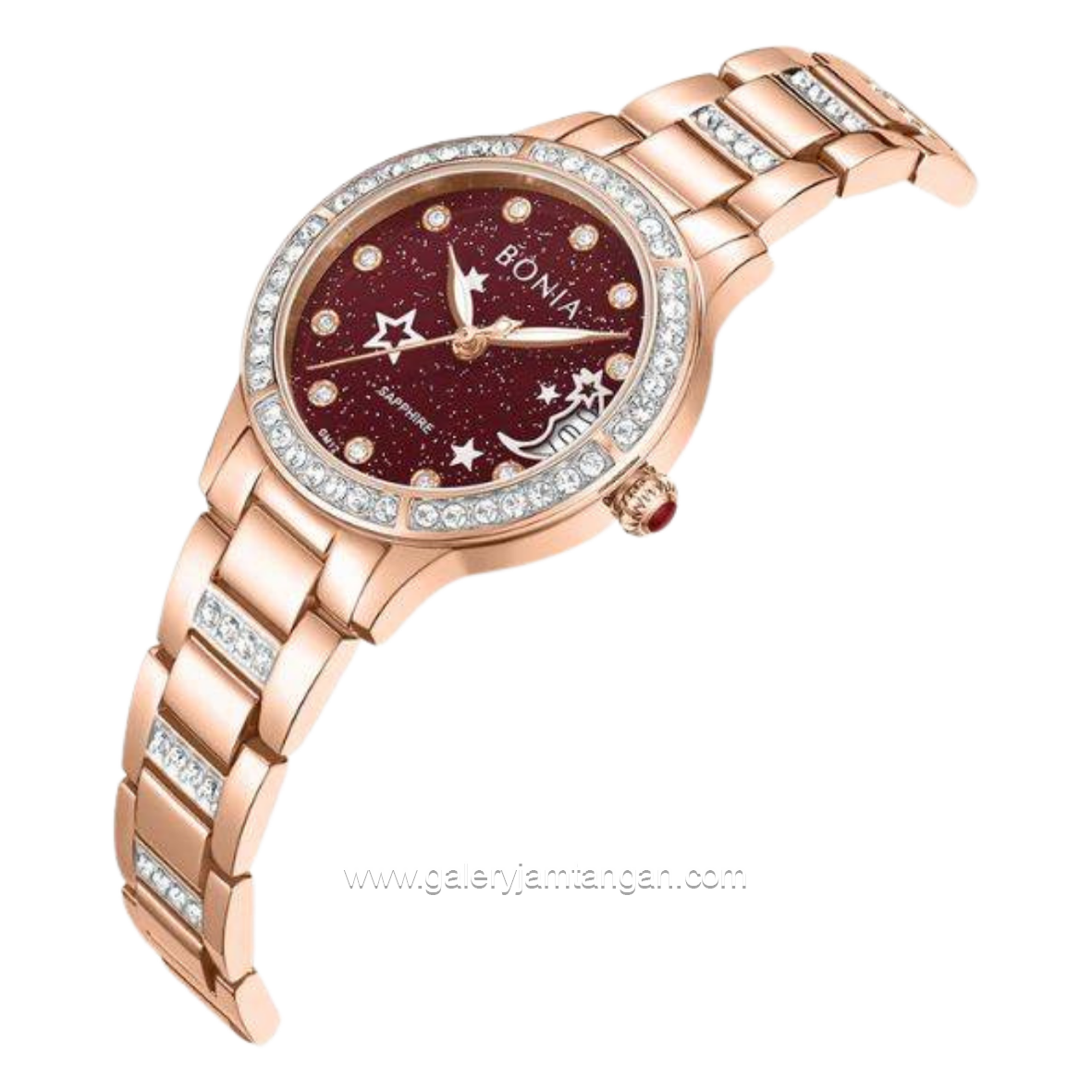 BONIA BNB10960-2567S Rosegold Dial Brown Stainless Steel Strap