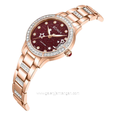BONIA BNB10960-2567S Rosegold Dial Brown Stainless Steel Strap