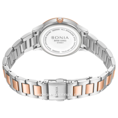 BONIA BNB10960-2617S Silver Combi Rosegold Dial White Stainless Steel Strap