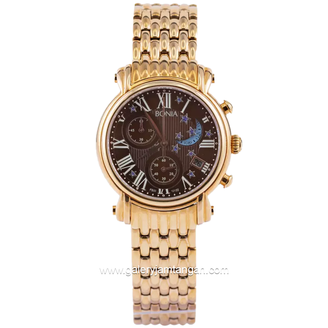 BONIA BNB10122-2541 Gold Dial Brown Stainless Steel
