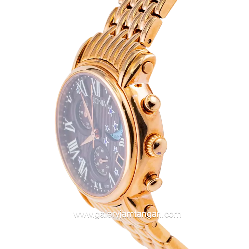BONIA BNB10122-2541 Gold Dial Brown Stainless Steel