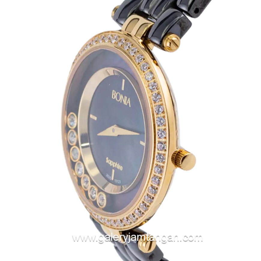 BONIA BNB10123-2237S Black Gold Ceramic Strap