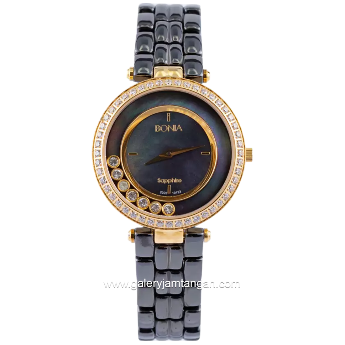 BONIA BNB10123-2237S Black Gold Ceramic Strap