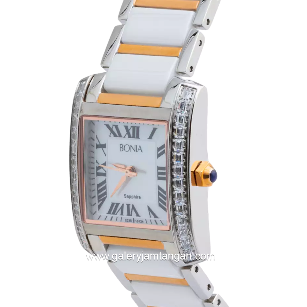 BONIA BNB10124-2651S White Rose Gold Stainless Steel