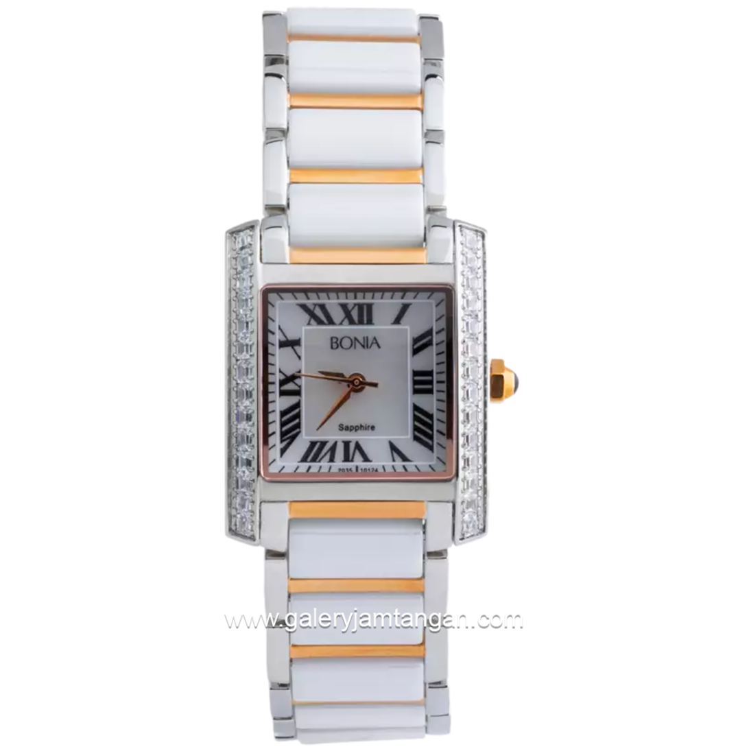 BONIA BNB10124-2651S White Rose Gold Stainless Steel