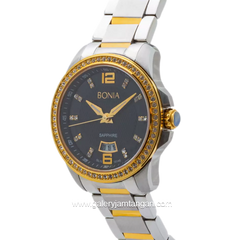 BONIA BNB10145-2135S Silver Dial Black With Swarovski Crystal Stainless Steel
