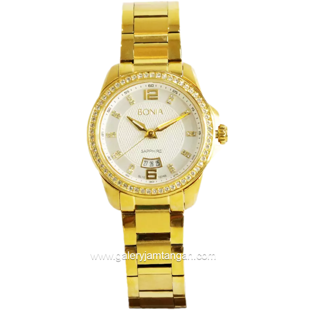 BONIA BNB10145-2215S Gold Dial White MOP Stainless Steel