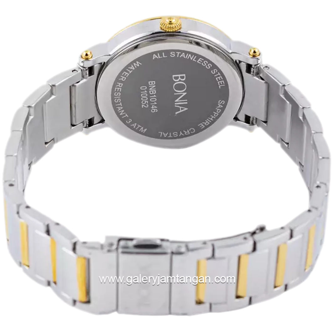 BONIA BNB10146-2113S Silver Dial White MOP Watch Women's Stainles Steel