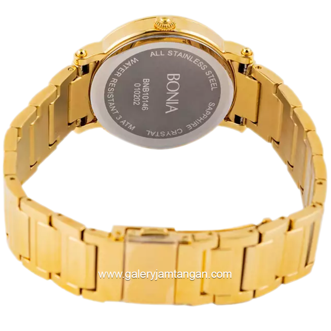 BONIA BNB10146-2213S Gold Dial White MOP Stainless Steel