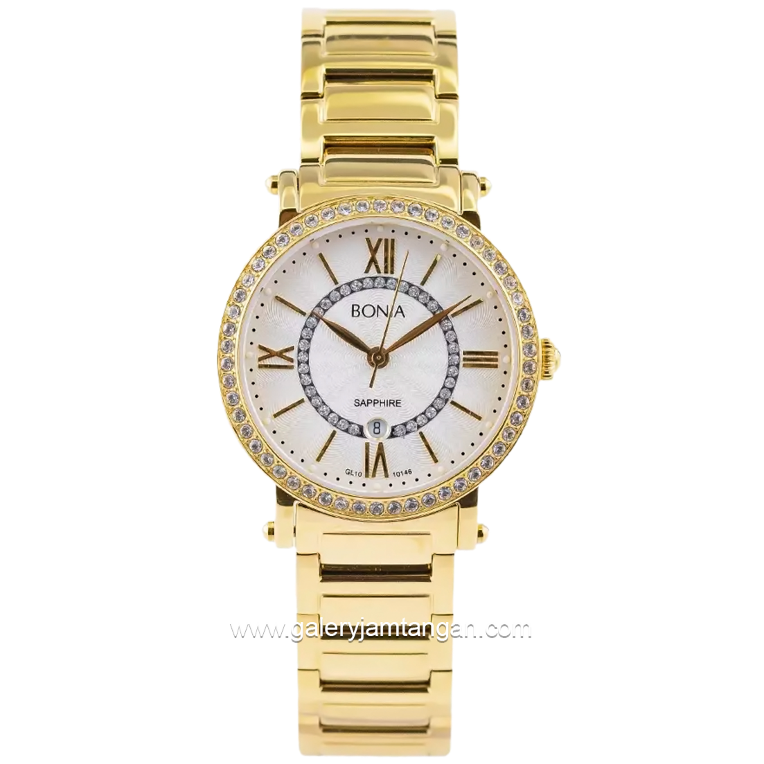BONIA BNB10146-2213S Gold Dial White MOP Stainless Steel