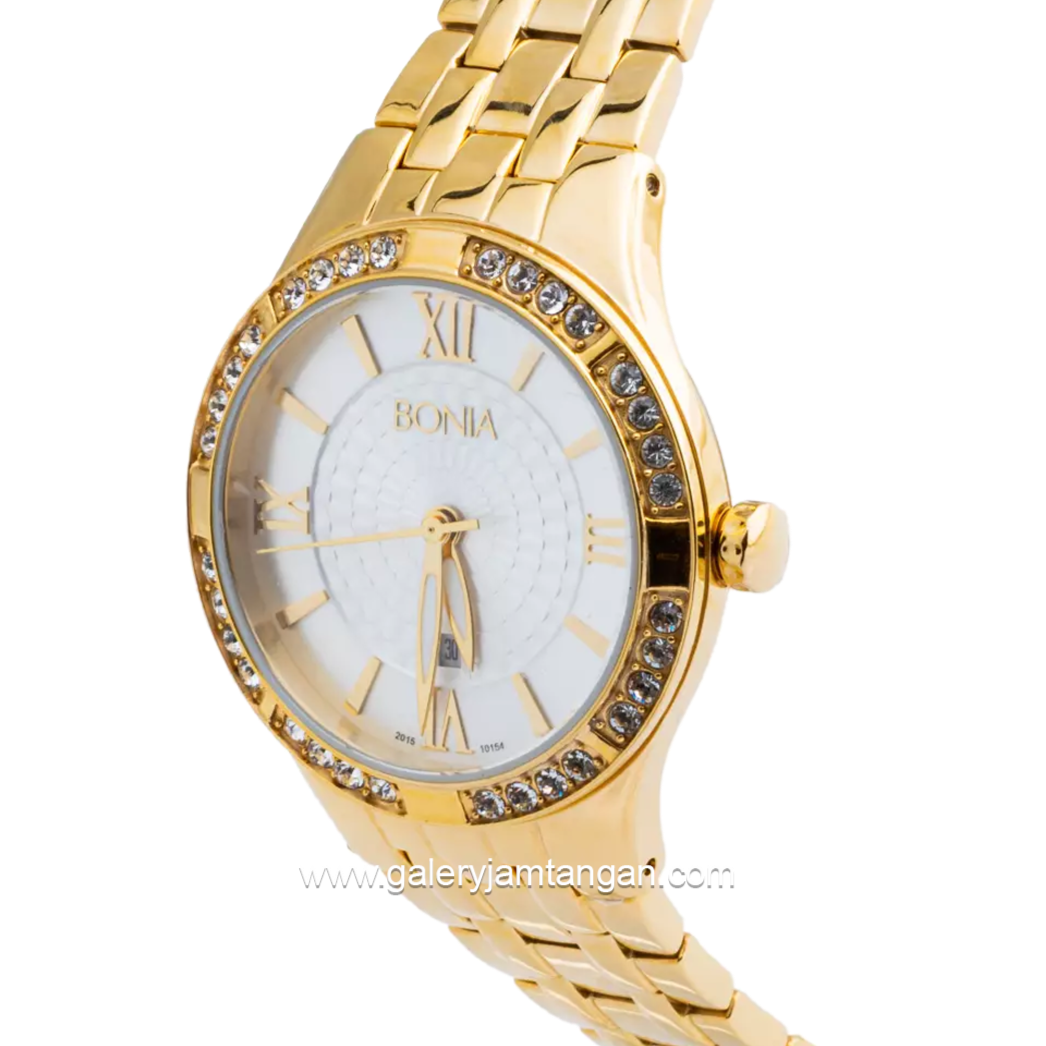 BONIA BNB10154-2213S Gold Dial White Stainless Steel