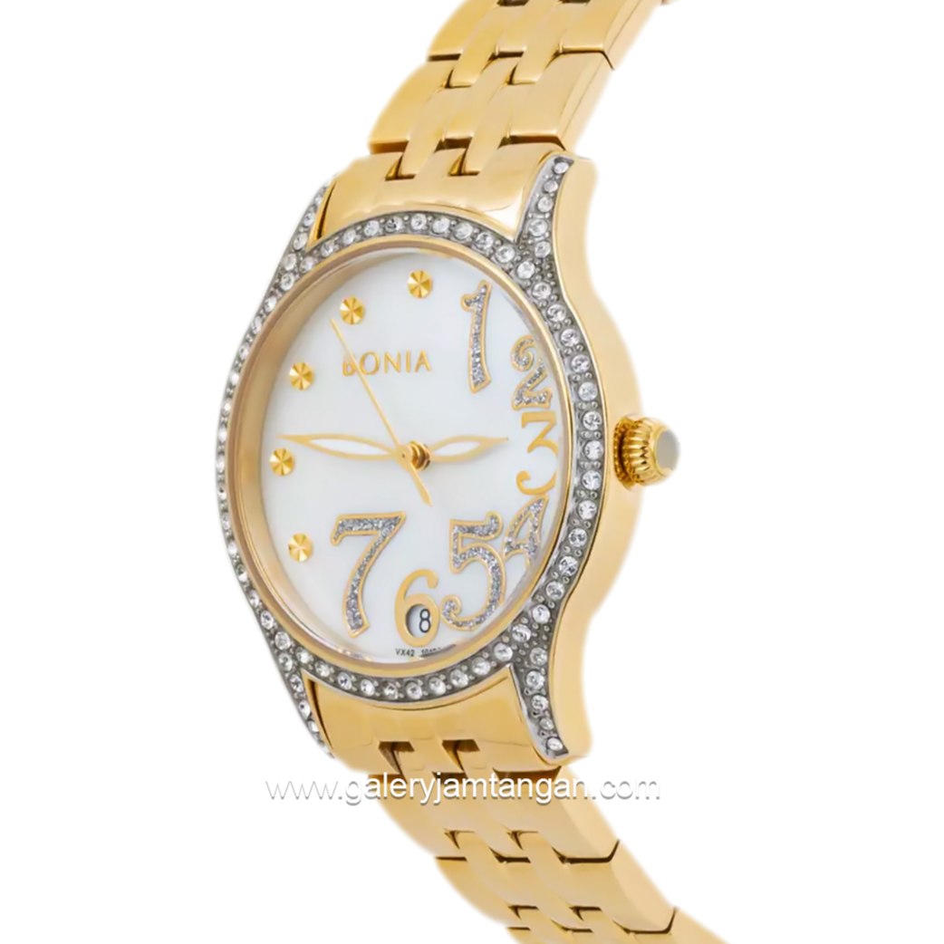 BONIA BNB10196-2255S Gold Dial White MOP Stainless Steel