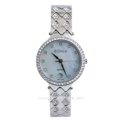 BONIA BNB10348-2357S Silver Dial White MOP Sapphire Crystal Stainless Steel